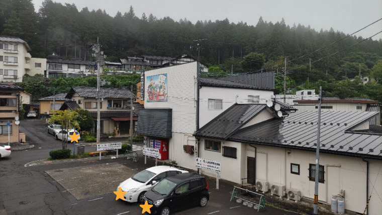遠刈田・大沼旅館客室からの景色