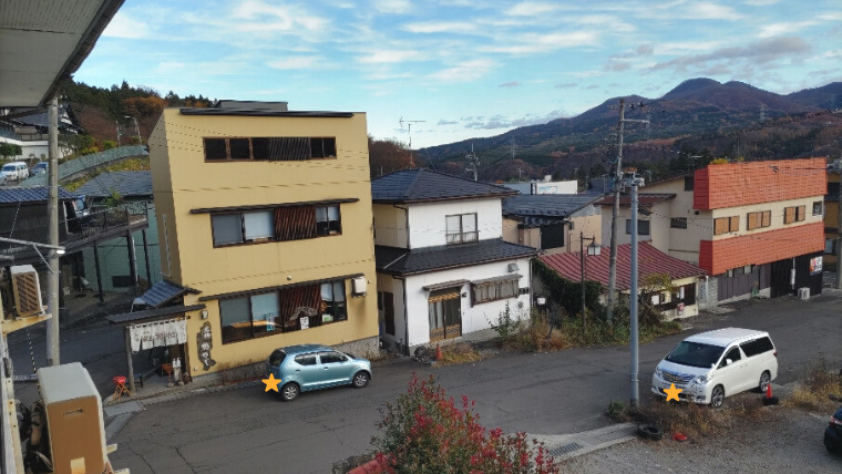 遠刈田・あづまや旅館客室からの景色