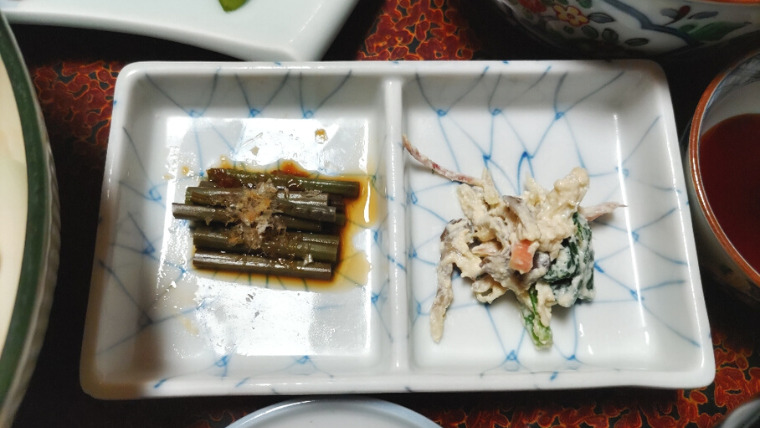 遠刈田・あづまや旅館白和えと山菜